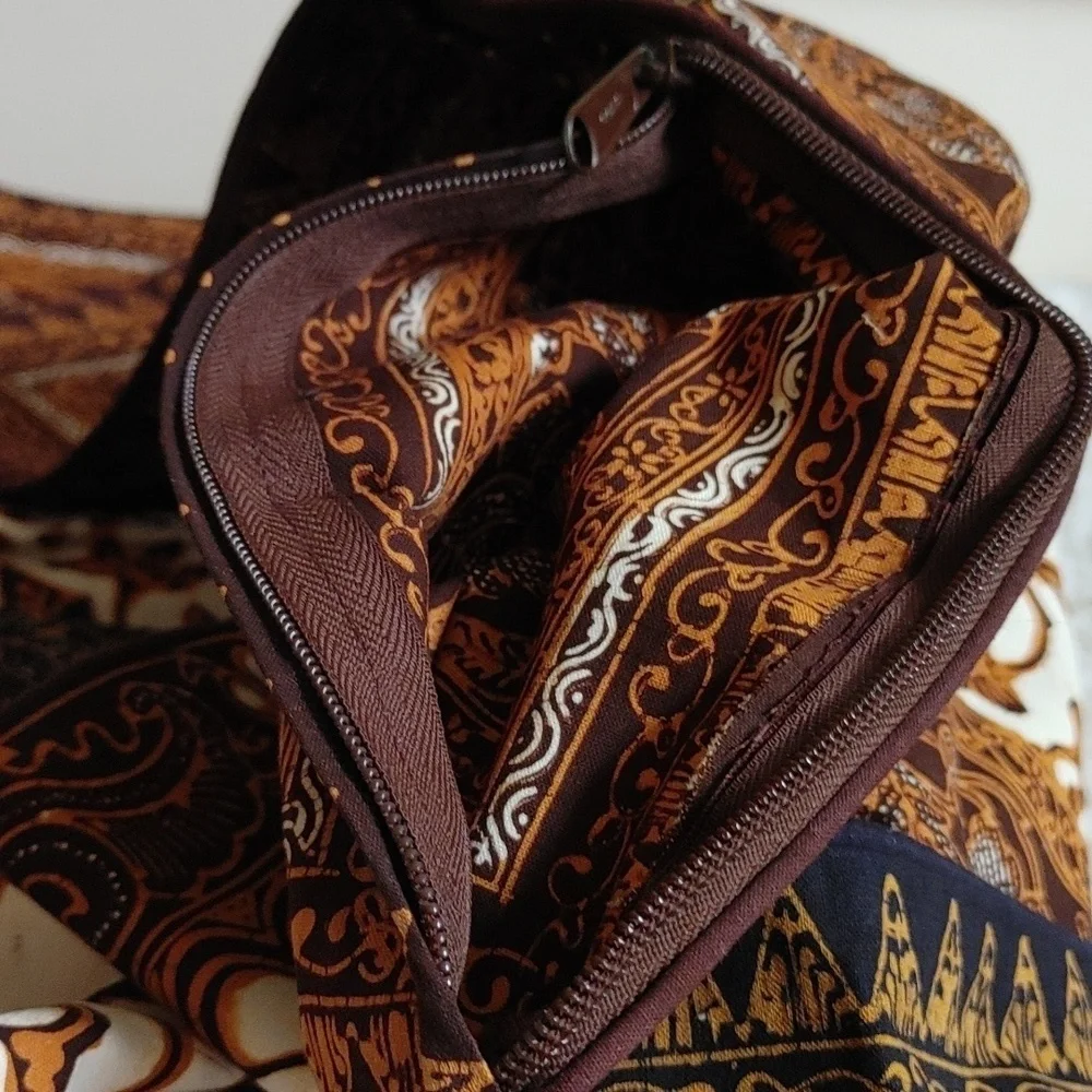 Brown & Tan Batik Pillow Cover 25.5x24.5